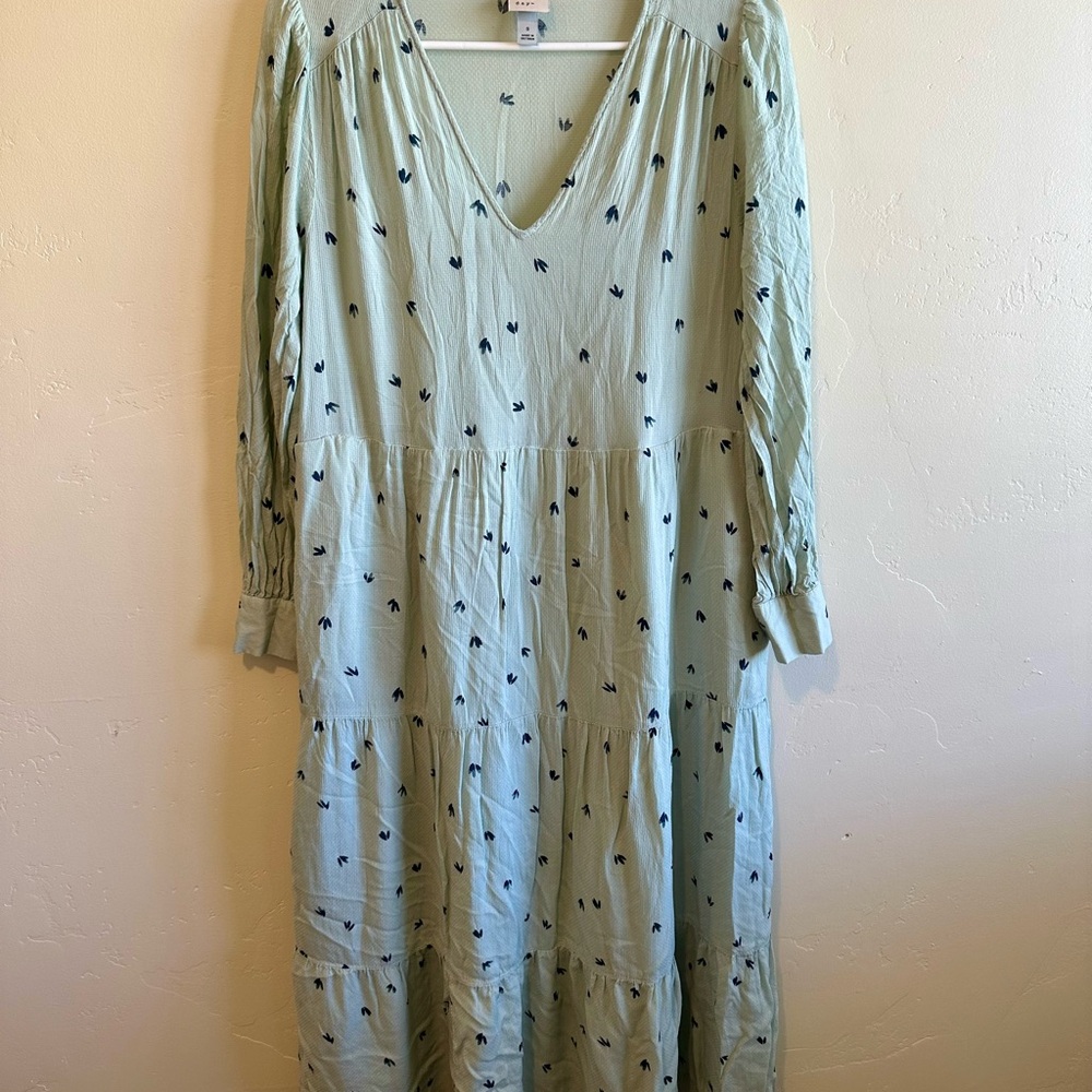 Elegant Mint Green Printed Dress